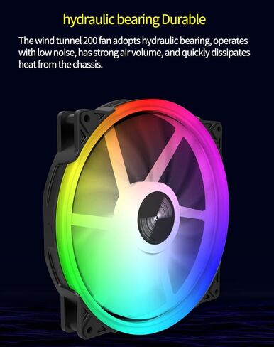 200mm PC Computer Case Fan 5V 3PIN ARGB 20CM 4PIN PWM High Air Volume CPU Cooling Fan Addressable RGB Cooling Slient Fan in Kuwait