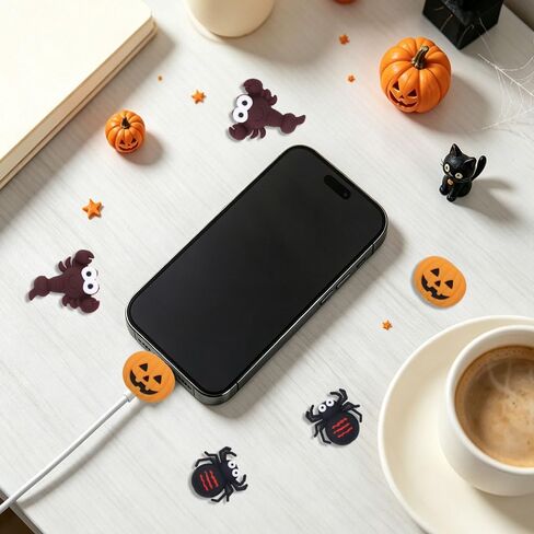 9 Pcs Cute Animal Phone Charger Cord Protector Spider Pumpkin Scorpion USB Cable Protector Prevent Fraying & Sharp Bending for Most Cellphone Data Lines in Kuwait