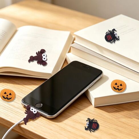 9 Pcs Cute Animal Phone Charger Cord Protector Spider Pumpkin Scorpion USB Cable Protector Prevent Fraying & Sharp Bending for Most Cellphone Data Lines in Kuwait
