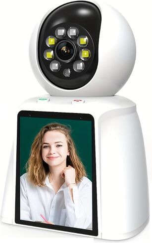 3" Screen Indoor Security Camera,5MP HD Two-Way Video & Audio Calling,360° PTZ Auto,AI Motion Detection,Night Vision,24/7 Recording,2.4G WiFi Pet Dog Cat Baby Elderly Monitor,App Control in Kuwait
