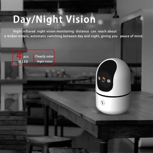 2K WiFi Cameras for Home Security with 24/7 Live Video, Siren/Spotlight, Indoor Security Camera for House, Baby, Pet, Motion Detection, 2 Way Audio, Color Night Vision and Cloud & TF Card Storage in Kuwait
