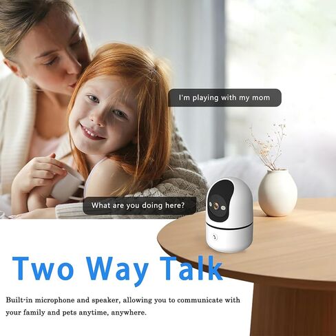 2K WiFi Cameras for Home Security with 24/7 Live Video, Siren/Spotlight, Indoor Security Camera for House, Baby, Pet, Motion Detection, 2 Way Audio, Color Night Vision and Cloud & TF Card Storage in Kuwait