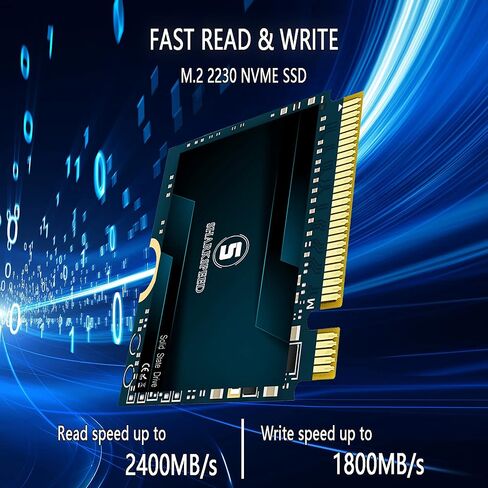 M.2 2230 SSD 1TB NVMe PCIe Gen3.0X4 Internal Solid State Drive, Compatible with Steam Deck, ROG Ally, Microsoft Surface Pro7+/Pro8/Pro9/ProX/laptop3/laptop4/laptop Go/book3, Ultrabook in Saudi Arabia
