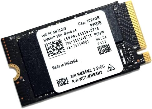 محرك الأقراص الصلبة الداخلي WD SN7100S 1 تيرابايت NVMe PCIe 4.0 x4 M.2 2280 عالي السرعة لأجهزة الألعاب المحمولة وأجهزة الكمبيوتر المحمولة in Kuwait