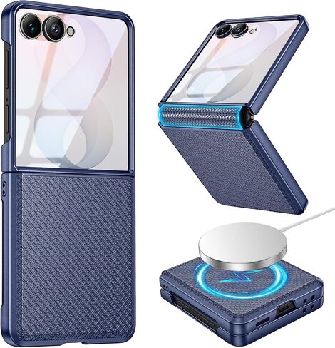 Magnetic for Samsung Galaxy Z Flip 8 Case Slim Fit Non-Slip Texture, Black in Kuwait