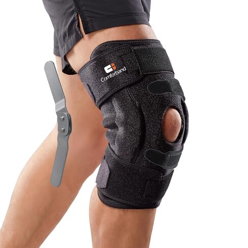 Comforband Adjustable Hinged Knee Brace – Dual Side Hinges for ACL, PCL, MCL Injury Support, Meniscus Tear, Arthritis Pain Relief, Post-Surgery Recovery (Black, L/XL) in Kuwait