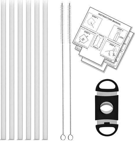 Replacement Straw Set for ThermoFlask Bottles – Fits 14/16/18/24/32/40/64 oz, Straws + Cleaning Brushes + Measuring Sheets + Cutter Tool in Saudi Arabia