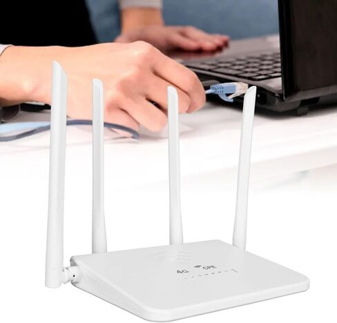 راوتر لاسلكي 4G LTE، نقطة اتصال WiFi متنقلة بسرعة 300 ميجابت في الثانية مع 4 هوائيات 5dBi، وفتحة بطاقة SIM لآسيا (قابس الولايات المتحدة) in Kuwait