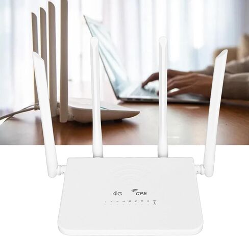 راوتر لاسلكي 4G LTE، نقطة اتصال WiFi متنقلة بسرعة 300 ميجابت في الثانية مع 4 هوائيات 5dBi، وفتحة بطاقة SIM لآسيا (قابس الولايات المتحدة) in Kuwait