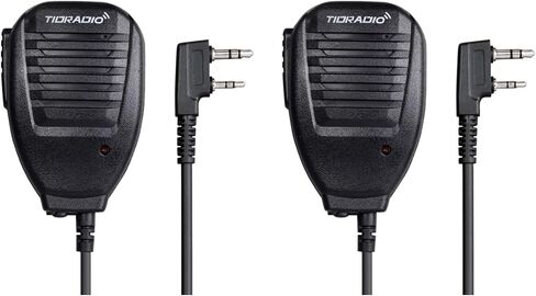 TIDRADIO Speaker Microphone Police Walkie Talkie Mic Accessories for Ham GMRS FRS Radio UV-5R Mini 5RM UV-32 DM-32 F8HP UV-21R UV-5G Plus BF-888S GM-15 PRO UV-82 K5Plus TD-V2 TD-H8 TD-H3 Plus -2 Pack in Saudi Arabia
