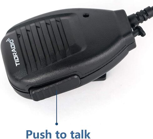 TIDRADIO Speaker Microphone Police Walkie Talkie Mic Accessories for Ham GMRS FRS Radio UV-5R Mini 5RM UV-32 DM-32 F8HP UV-21R UV-5G Plus BF-888S GM-15 PRO UV-82 K5Plus TD-V2 TD-H8 TD-H3 Plus -2 Pack in Saudi Arabia