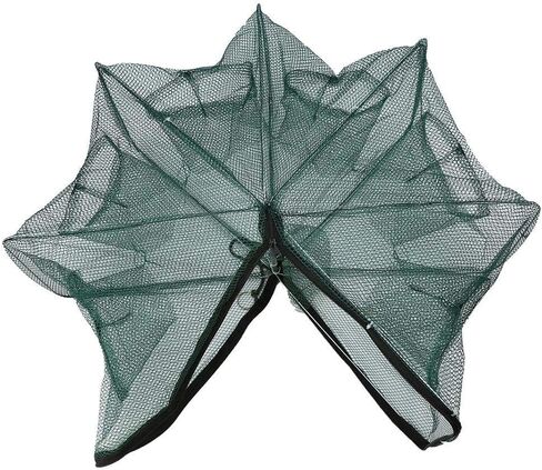 Folding Fishing Net Kayak Accessories Automatic Fish Cast Mesh Crab Trap 6 Holes for Minnow Crawfish Shrimp Crayfish in Kuwait