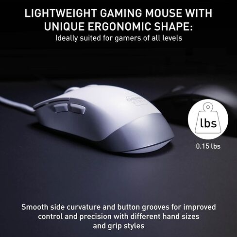 M50, Lightweight Wired Gaming Mouse, Ergonomic Shape for Ideal Comfort and Control, 5 On-Board Profiles, Customizable, USB-A Connection, White in Kuwait