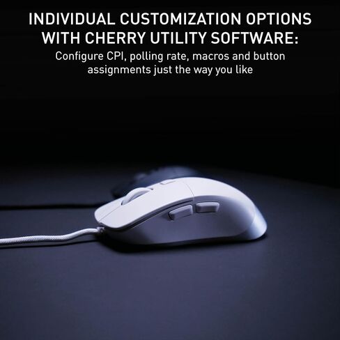M50, Lightweight Wired Gaming Mouse, Ergonomic Shape for Ideal Comfort and Control, 5 On-Board Profiles, Customizable, USB-A Connection, White in Kuwait