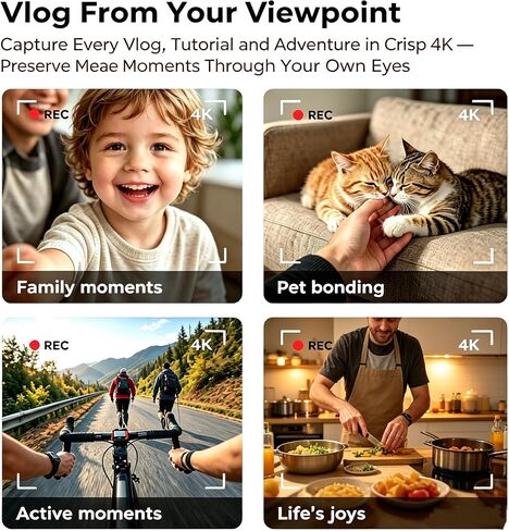 AI Smart Glasses with 8MP Camera, 4K HD Anti-Shake Video & Photo Capture, Real Time Translation, AI Voice Assistant, Open-Ear Bluetooth Audio, AI Recording Glasses for Travel/Vlog/Work in Saudi Arabia