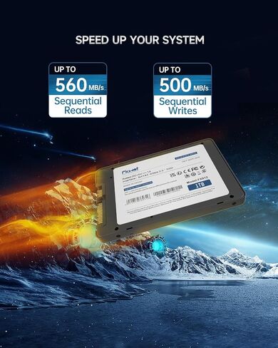Fikwot FX812 1TB SSD SATA III 2.5" 6GB/s, 3D NAND TLC, 70% SLC Cache, Up to 560MB/s, Compatible with Laptop & PC Desktop in Saudi Arabia