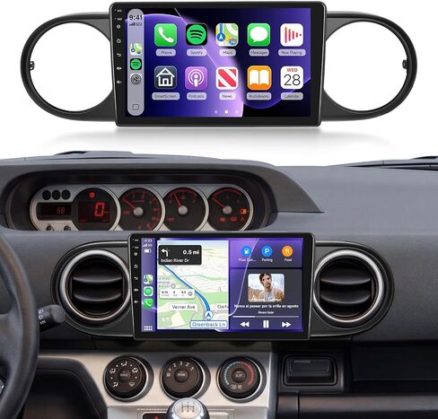 Car Radio Stereo for Toyota Scion xB 2007-2019 2G+64G, 9" Touch Screen/Android 15/Wireless CarPlay/Android Auto/DSP EQ/GPS Navigation/WiFi/Bluetooth/SWC/FM/RDS/HD Backup Camera in Saudi Arabia