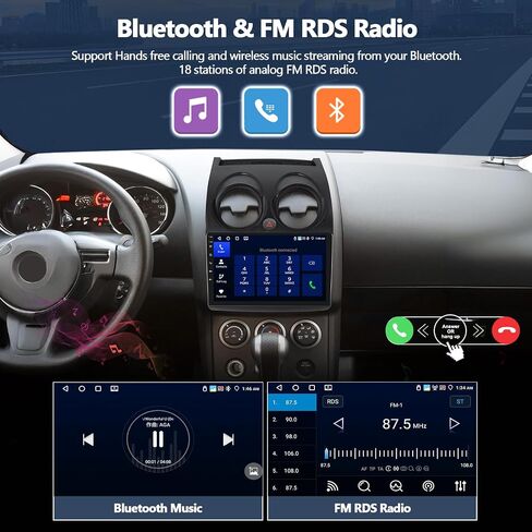 4G+64G Car Radio for Nissan Rogue 2008-2013 with Wireless CarPlay Android Auto, 9" 1280 * 720 Touchscreen Radio Android 15 Car Stereo Bluetooth 5.0 32EQ WiFi GPS RDS FM HD Backup Camera in Saudi Arabia