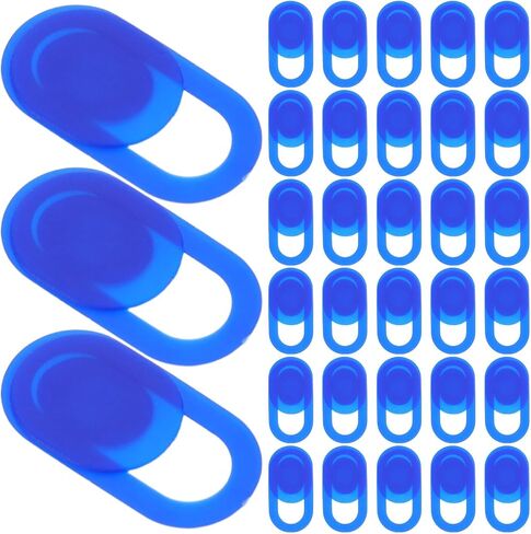 100pcs Ultra-Thin Webcam Privacy Shield Slide for Laptop and PC with Smooth Operation, Plastic Material, Blue Color, Compatible with Most Computers and Smartphones for Privacy in Kuwait