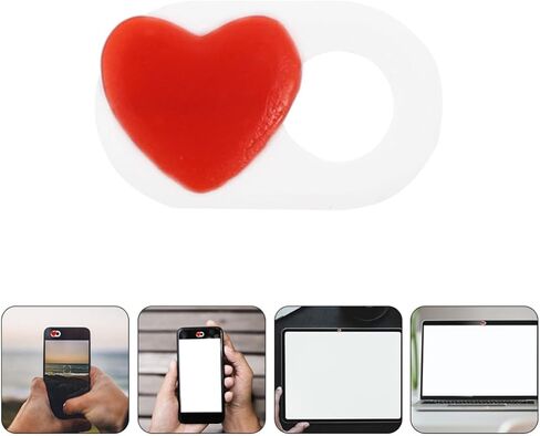 DECHOUS Webcam Cover Slide Privacy Protection Laptop for 4pcs 4pcs Heart Pattern, Strong Adhesive, Thin Abs Design for Data Safety and Tablet in Kuwait