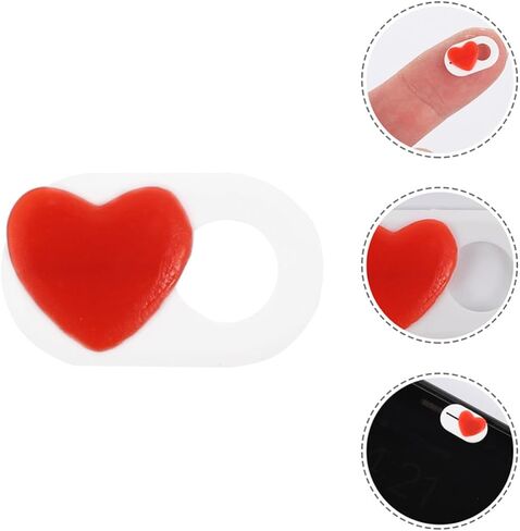DECHOUS Webcam Cover Slide Privacy Protection Laptop for 4pcs 4pcs Heart Pattern, Strong Adhesive, Thin Abs Design for Data Safety and Tablet in Kuwait