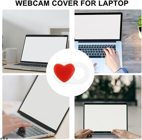 DECHOUS Webcam Cover Slide Privacy Protection Laptop for 4pcs 4pcs Heart Pattern, Strong Adhesive, Thin Abs Design for Data Safety and Tablet in Kuwait