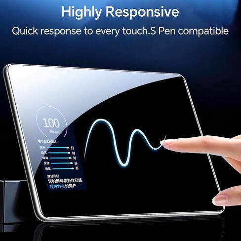 Coolpow【2+1 PACK】Screen Protector for Samsung Galaxy Tab S10 Ultra/Tab S9 Ultra 14.6 Inch 2024/2023, 9H Hardness, High Clarity, Anti-Shatter, Case-Friendly in Saudi Arabia