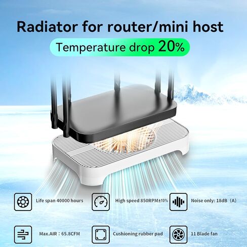 X3 USB Cooling Fan, 18dB Ultra-Quiet 140mm USB PC Fan with Built-in Cable & One-Touch Switch for Router, Receiver, Amplifier, DVR, PlayStation, Xbox, Computer Cabinet Electronics Cooling in Saudi Arabia