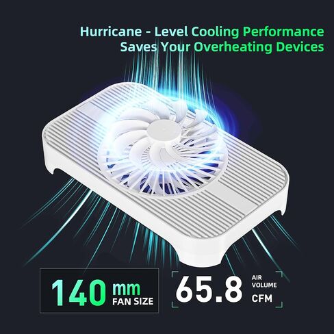 X3 USB Cooling Fan, 18dB Ultra-Quiet 140mm USB PC Fan with Built-in Cable & One-Touch Switch for Router, Receiver, Amplifier, DVR, PlayStation, Xbox, Computer Cabinet Electronics Cooling in Saudi Arabia