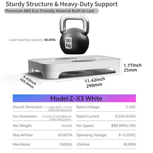 X3 USB Cooling Fan, 18dB Ultra-Quiet 140mm USB PC Fan with Built-in Cable & One-Touch Switch for Router, Receiver, Amplifier, DVR, PlayStation, Xbox, Computer Cabinet Electronics Cooling in Saudi Arabia