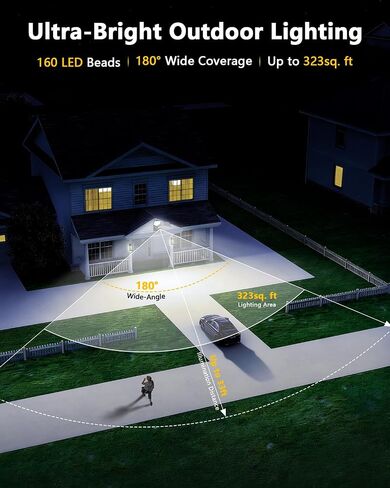 OOSSXX Solar Floodlight Security Camera Outdoor Wireless, 4MP HD 3-in-1 in Kuwait