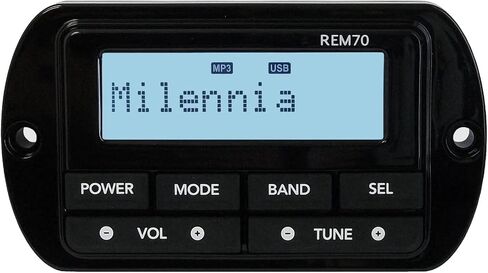 Gauge Style Bluetooth Marine AM/FM/WB Tuner Digital Media Stereo Receiver Bundle with Protective Boat Radio Cover, Wired Remote Control, 22" Wired Radio Reception Antenna in Kuwait