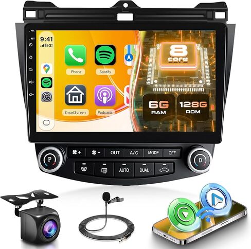 8 Core 6G 128G 5G WiFi Car Stereo for Honda Accord 2003-2007 in Saudi Arabia