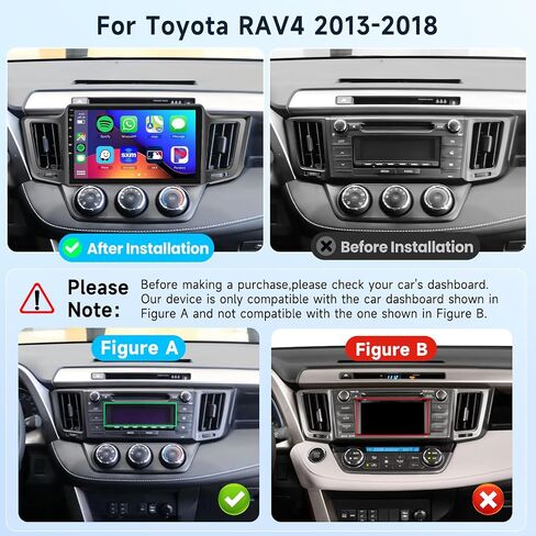 2G+64G Car Radio Stereo for Toyota RAV4 2013-2019 with Wireless CarPlay/Android Auto, Podofo 10.1 Inch 1280 * 720P IPS Touch Screen Android 13 GPS WiFi Bluetooth 32-Band DSP Rear Camera in Saudi Arabia