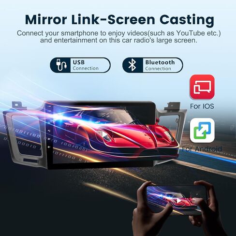 2G+64G Car Radio Stereo for Toyota RAV4 2013-2019 with Wireless CarPlay/Android Auto, Podofo 10.1 Inch 1280 * 720P IPS Touch Screen Android 13 GPS WiFi Bluetooth 32-Band DSP Rear Camera in Saudi Arabia