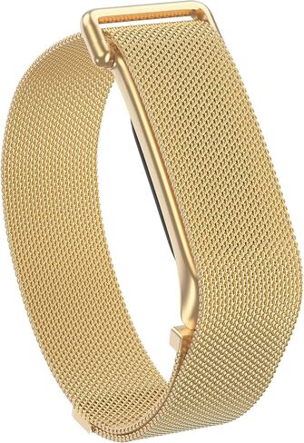 سوار HANDODO Milanese من الفولاذ المقاوم للصدأ متوافق مع Fitbit air One، Peak، Life حزام بديل معدني مغناطيسي خفيف الوزن ومسامي وسوار معصم قابل للتعديل بالكامل in Kuwait