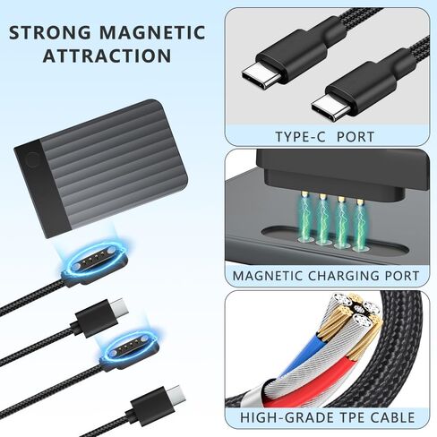 2-Pack Type-C Braided Charger Cable for PLAUD Note/Note Pro AI Voice Recorder Charger, Plaid Charger Replacement Cable USB-C 3.3 FT in Kuwait