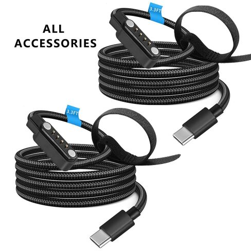 2-Pack Type-C Braided Charger Cable for PLAUD Note/Note Pro AI Voice Recorder Charger, Plaid Charger Replacement Cable USB-C 3.3 FT in Kuwait