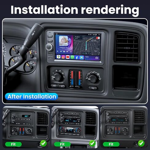 8 Core 4+64G Android 13 Car Radio Stereo for Chevy Silverado 2003-2006 in Saudi Arabia