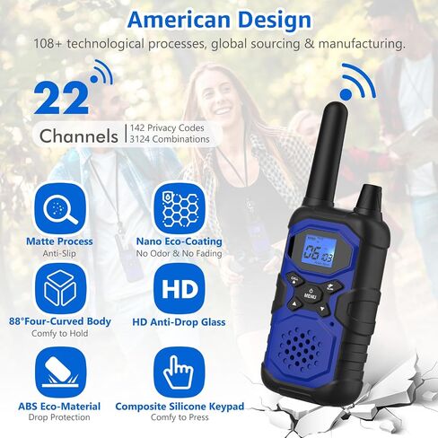 2 Way Radios for Adults Long Range Walkie Talkies Kids Rechargeable 4 Pack in Kuwait