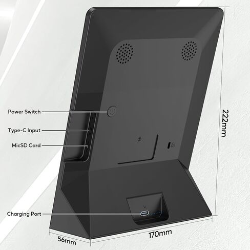 9.7 Inch Digital Signage Display Kiosk with 3000mAh Battery, Digital Menu Board, Wireless Screen Mirroring, Portable Touchscreen Advertising Display for Restaurant/Cafe/Bar/Hotel in Kuwait