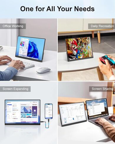 16 "شاشة محمولة OLED ، 3K 2880X1800 120Hz 0.1MS USB-C HDMI OLED MONTRY مع مديك رفيع للغاية 120 ٪ DCI-P3 مكبرات الصوت in Kuwait