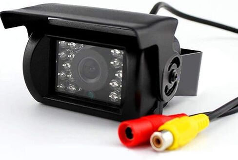 Vehicle Backup Camera 18led IR,Rear View Mirror Camera,Car Reversing Camera for RV Camper Truck Pickup Bus Waterproof Shockproof Night Vision+ 5m AV Viedo Cable 12V 24V (RCA connector, CMOS/CVBS REAR) in Kuwait