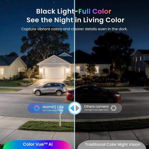 3MP 2K Light Bulb Security Camera, 2.4GHz & 5GHz WiFi Indoor Outdoor Camera with Full Color Night Vision, Motion Detection, Two-Way Audio, Compatible with Alexa, E26/E27 Socket in Saudi Arabia
