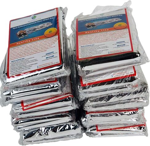 HealthyLine Emergency Mylar Thermal Sleeping Blanket, 50-Pack in Kuwait