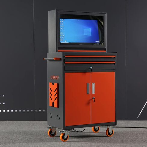 Desktop Mobile Cart with Monitor Mount Industrial Computer Cabinet in Saudi Arabia