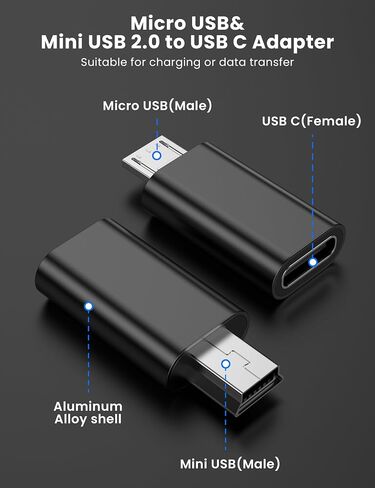 6 عبوات من محول USB C إلى Micro USB ومحول USB صغير إلى USB C in Kuwait
