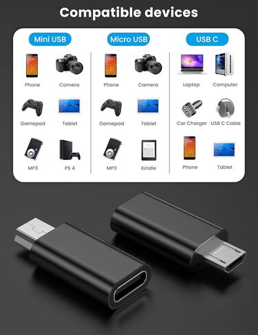 6 عبوات من محول USB C إلى Micro USB ومحول USB صغير إلى USB C in Kuwait