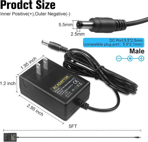 COOLM Universal 6V Power Supply Charger AC DC Adapter with 8 DC Plug Tips in Kuwait