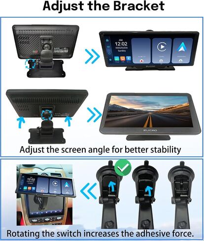 11.26 Inch Wireless CarPlay Screen for Car, Apple CarPlay & Android Auto Touch Screen for Car, Bluetooth, BT Music, Navigation, Car Record for Vehicles (Black) in Kuwait